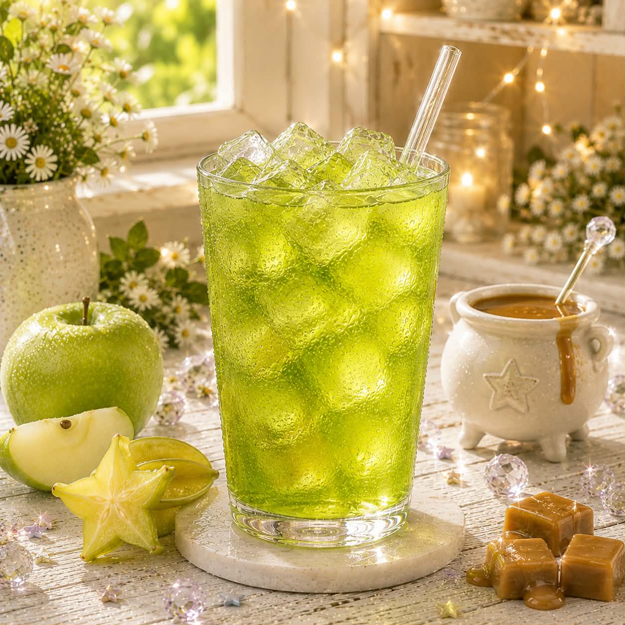 Hex Brew green apple starfruit caramel Witches Brew loaded tea by Teafarious