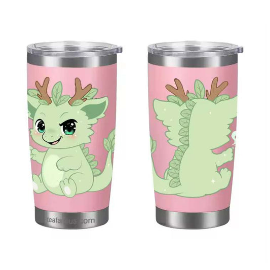 Green Tea Dragon - Metal Tumbler Cup