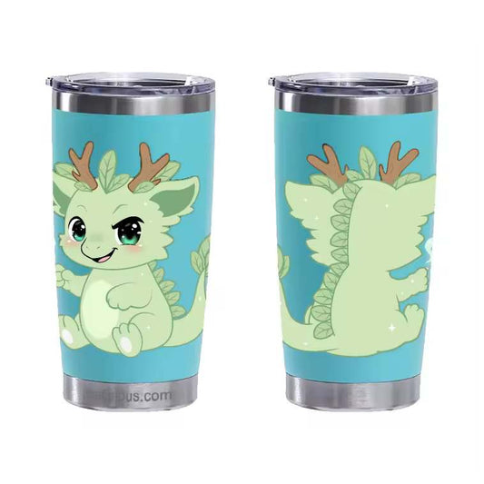Green Tea Dragon - Metal Tumbler Cup