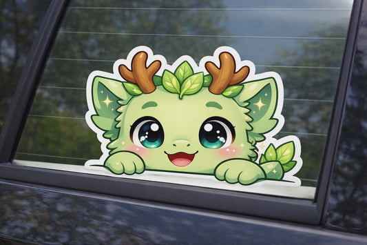 Spriggle Car Peeper Sticker – Cute Dragon Window Decal
