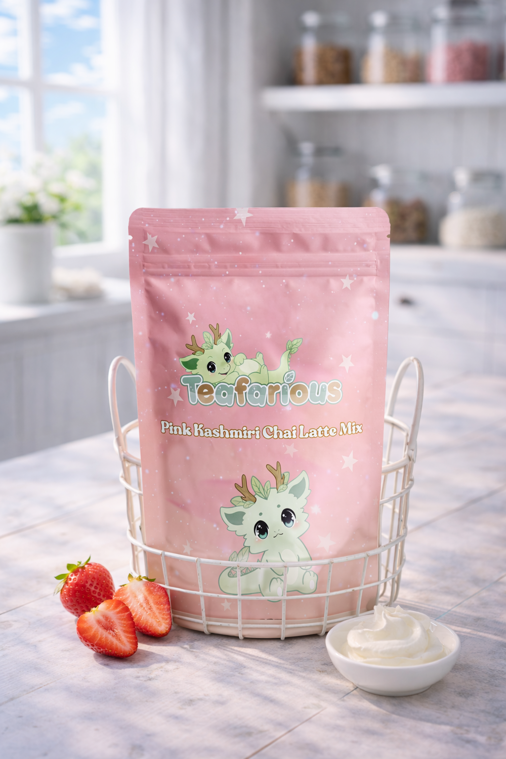 Strawberry Cloud – Pink Kashmiri Chai Milk Tea | Zero Sugar | 20mg Caffeine