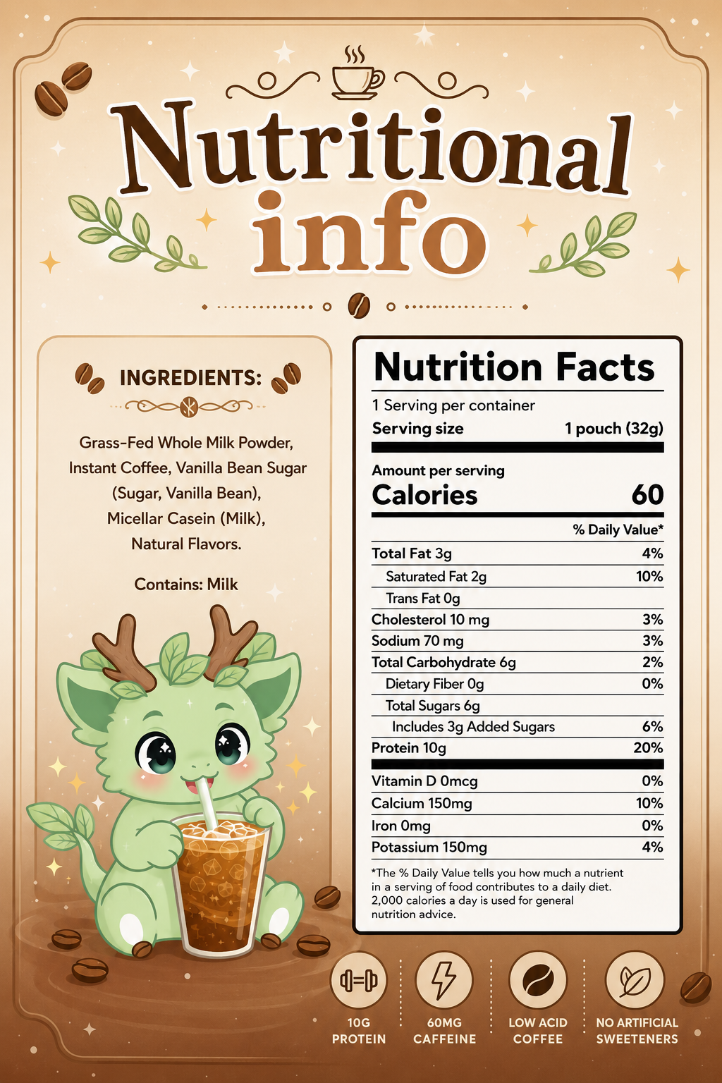 Banana Split Café Coffee Potion | 60 MG Caffeine