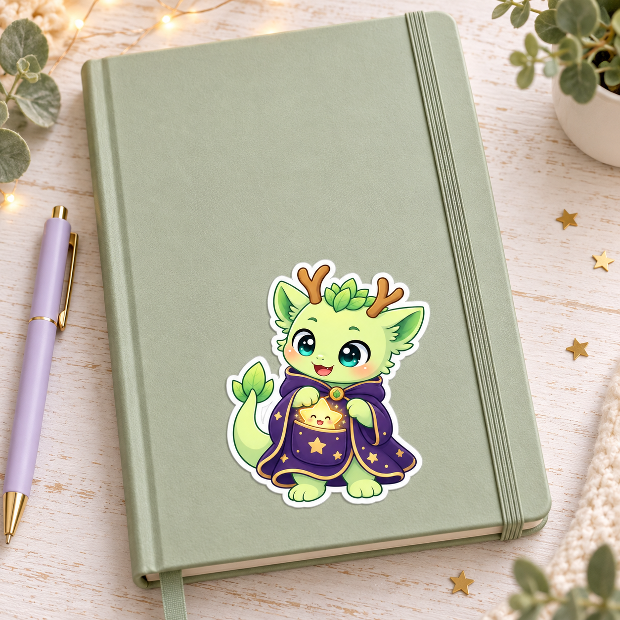 Star Familiar Spriggle Sticker – Cute 3-Inch Dragon Sticker