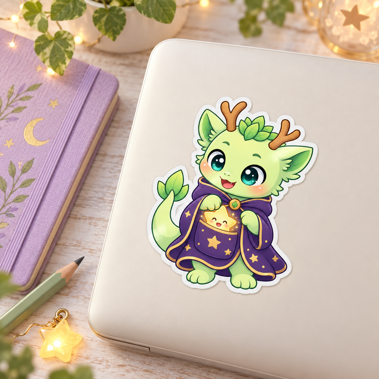 Star Familiar Spriggle Sticker – Cute 3-Inch Dragon Sticker