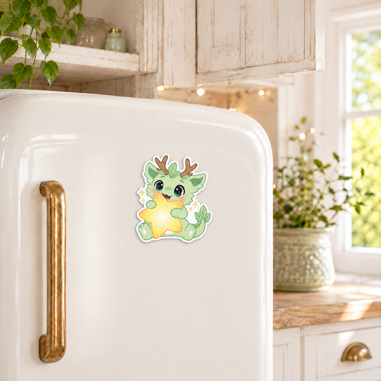 Star Cuddle Spriggle Magnet – Cute 3-Inch Dragon Fridge Magnet