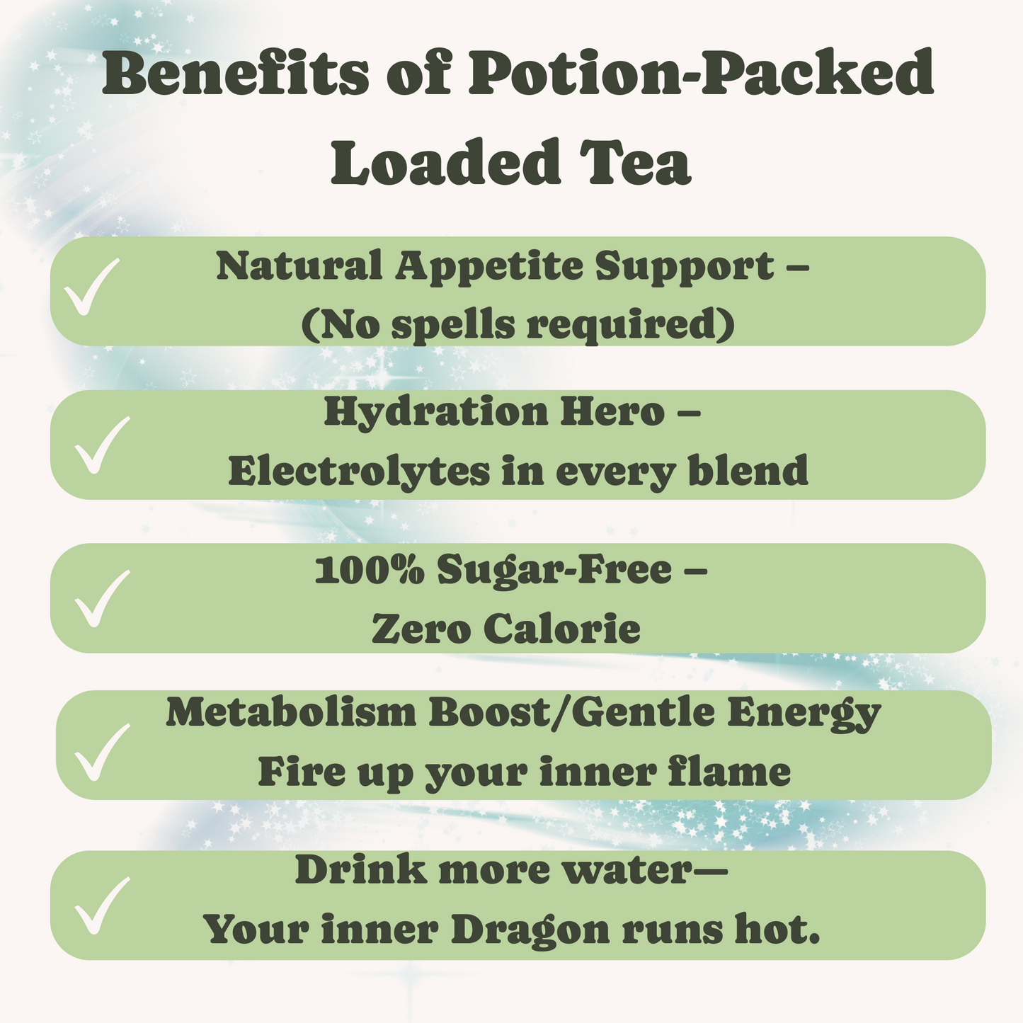 10 Potion Packed Tea's 30$