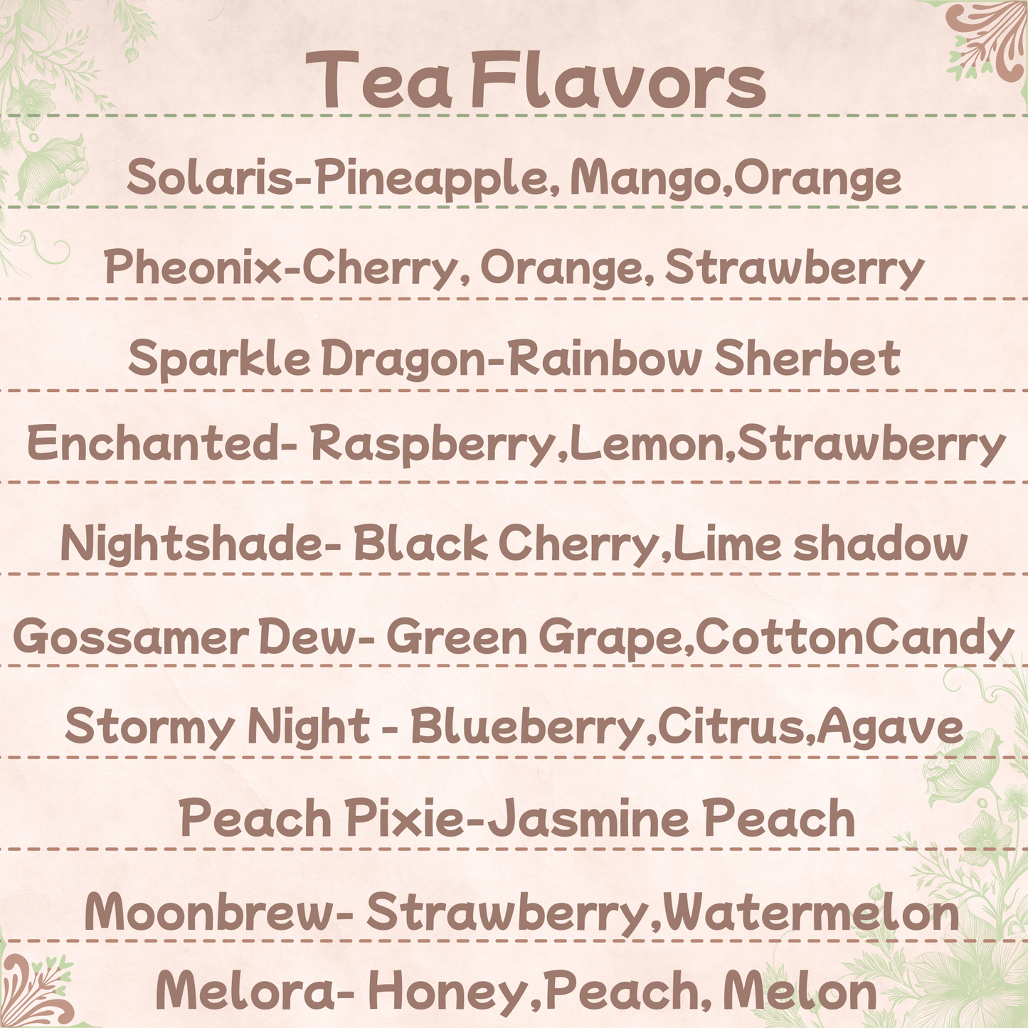 10 Potion Packed Tea's 30$