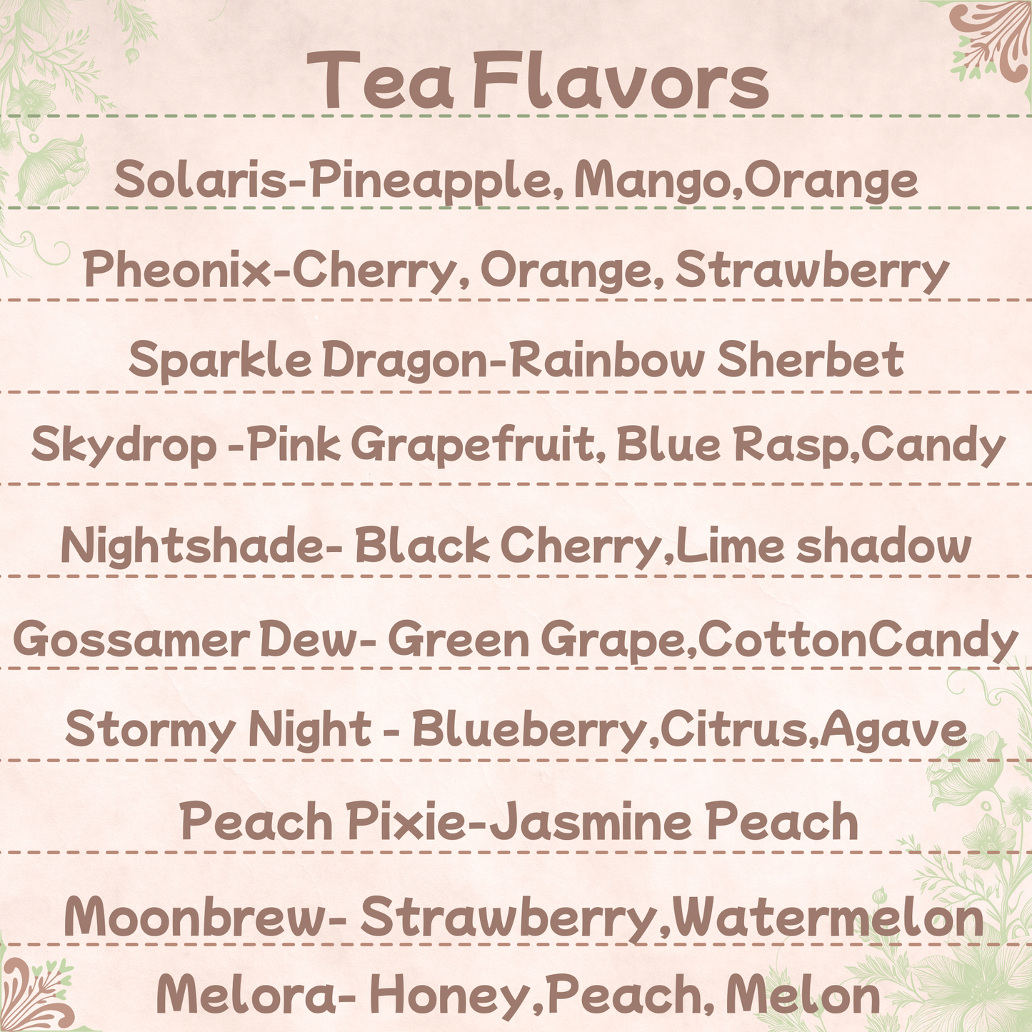 The Potion Pantry Sampler – 19 Loaded Tea Flavors