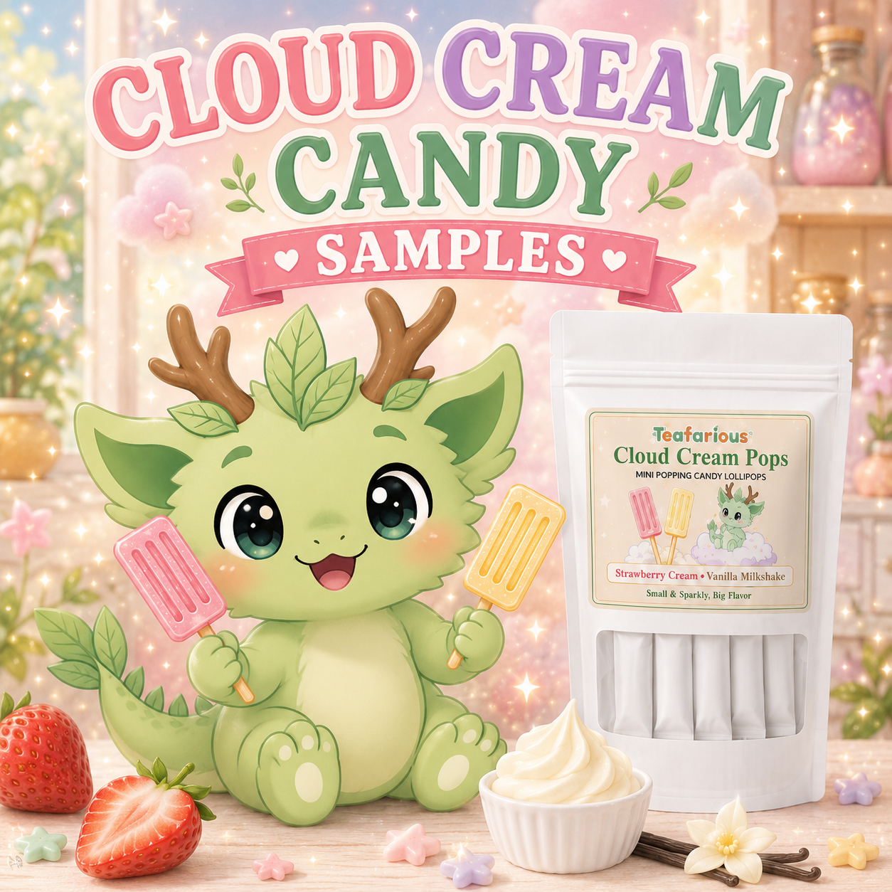 Cloud Cream Pops – Mini Popping Candy Lollipops