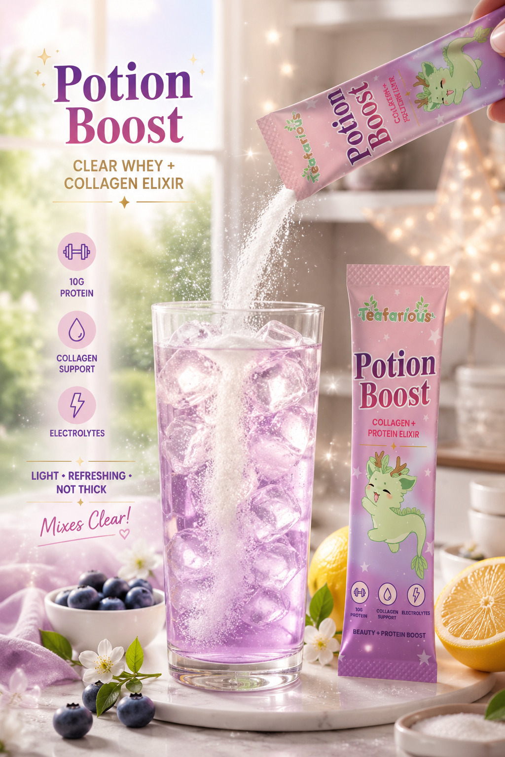Potion Boost — Clear Whey + Collagen Protein Drink Mix