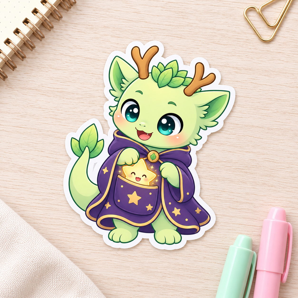Star Familiar Spriggle Sticker – Cute 3-Inch Dragon Sticker