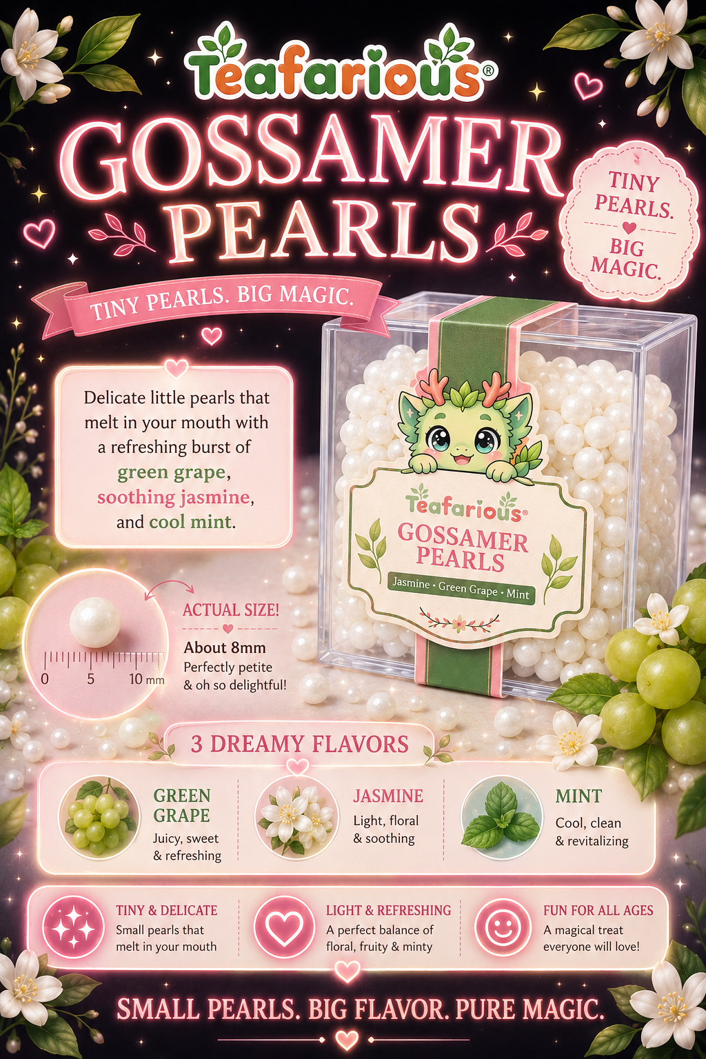 Gossamer Pearls – Green Grape Jasmine Tea Mints -