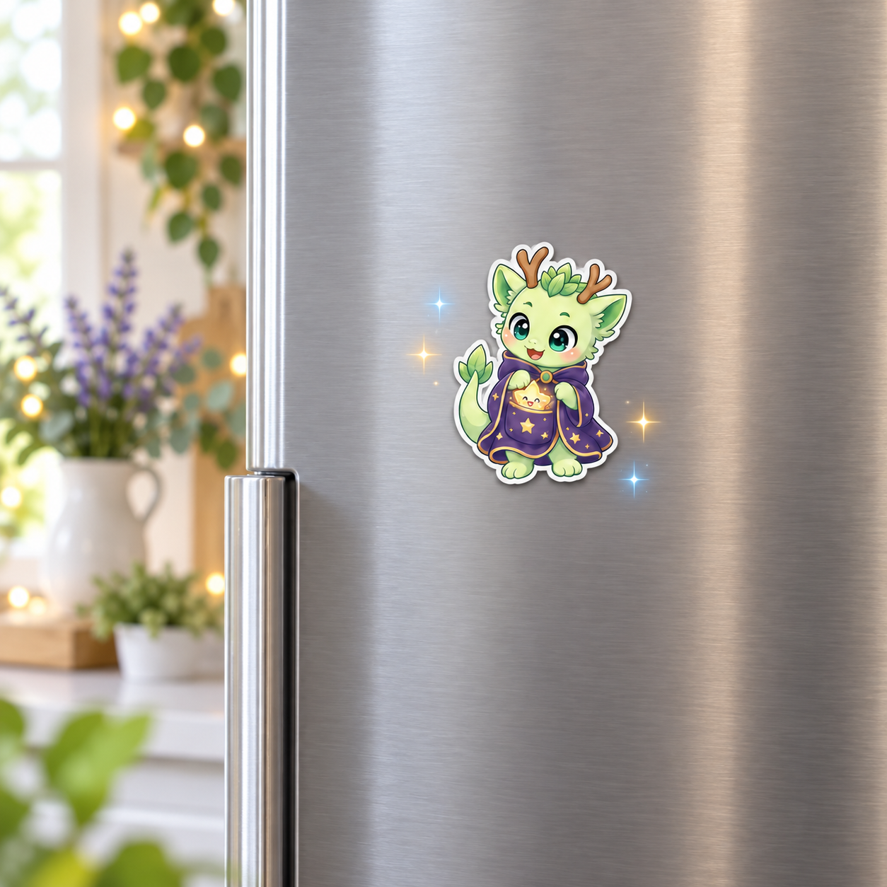 Pocket Familiar Spriggle Magnet – Cute 3-Inch Dragon Magnet