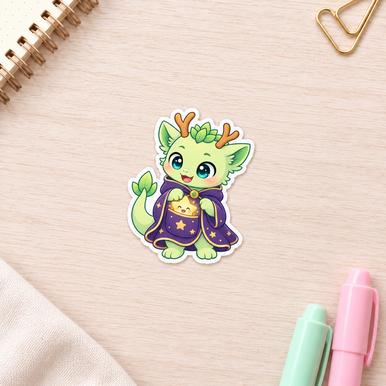 Star Familiar Spriggle Sticker – Cute 3-Inch Dragon Sticker