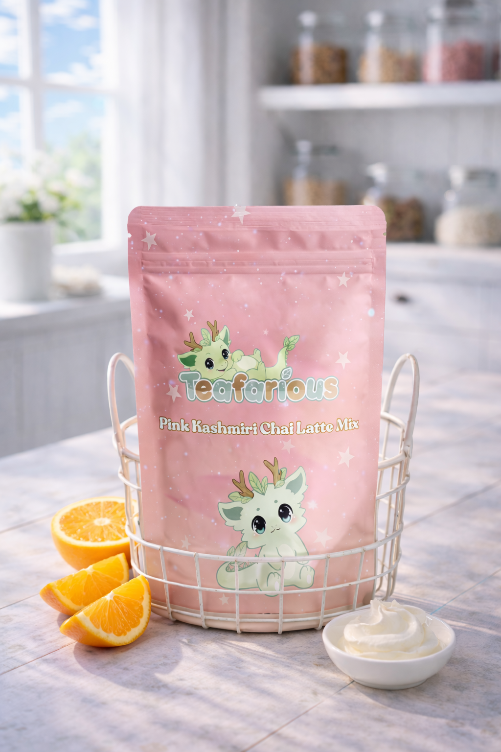 Orange Suncream – Pink Kashmiri Chai Milk Tea | Zero Sugar | 20mg Caffeine
